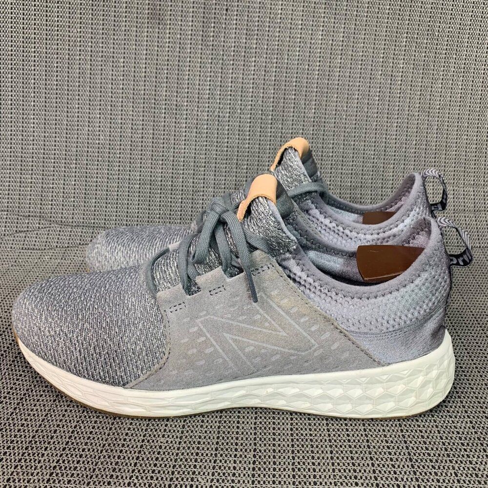 New Balance Mens Size 10 Gray Fresh Foam Slip On Lace Up Running Shoes